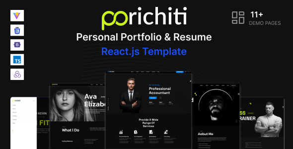 Porichiti - Personal Portfolio & Resume React.js Template by Codebasket