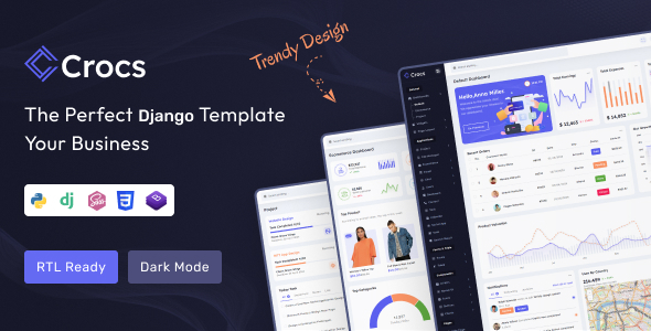 Crocs – Django Admin & Dashboard Template by PixelStrap