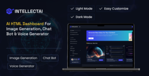 IntellectAI - AI HTML Dashboard for Image Generator, Chat Bot & Voice Generator by ThemeWant