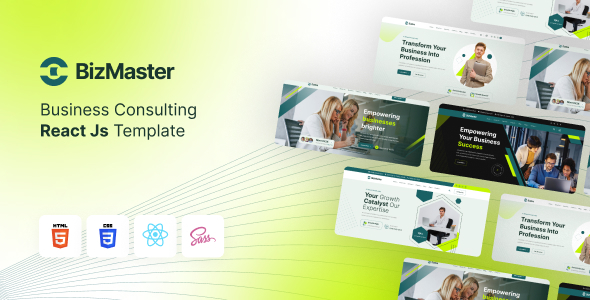 BizMaster - Business Consulting & Finance React Js Template by wowtheme7