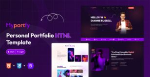 Myportfy - Personal Portfolio Website HTML Template by wpbunch