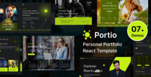 Portio | Personal Portfolio Resume React Template by wpoceans