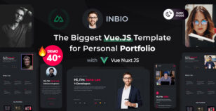 Inbio - Personal Portfolio Vue NuxtJS Template by ThemeHook
