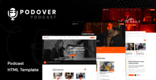 Podover - Podcast HTML Template by Pixydrops