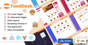 FoodDesk - Vite Food Delivery Admin Dashboard Template by dexignlabs