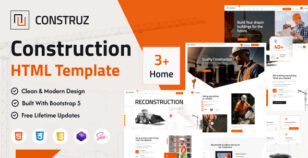 Construz - Construction Building HTML Template by FavDevs