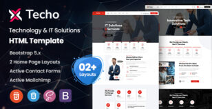 Techo - Technology & IT Solutions HTML Template by KodeSolution