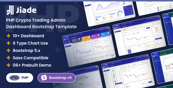 Jiade - PHP Crypto Trading Admin Dashboard Bootstrap Template by dexignlabs