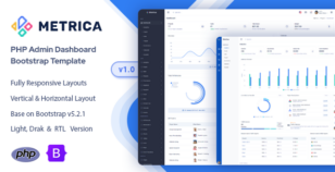 Metrica - PHP Admin & Dashboard Template by Mannat-Themes