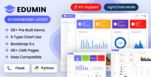 EduMin - Flask Education Admin Dashboard Bootstrap Template by dexignlabs