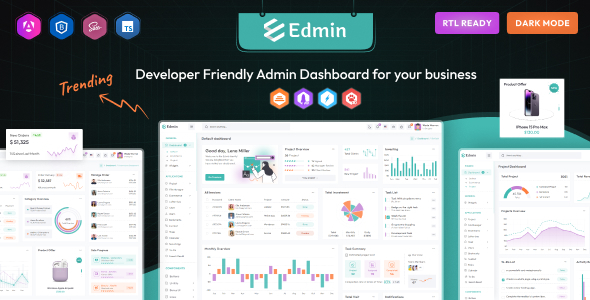 Edmin – Angular Admin Dashboard by PixelStrap