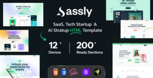 Sassly |  SaaS & Tech Startup HTML Template by wealcoder_agency