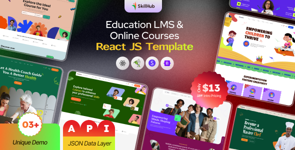 Skill Hub - React Education LMS & Online Courses Template by Academine