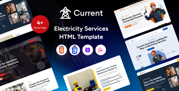 Current – Electricity Services HTML Template by VikingLab