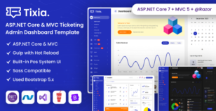 Tixia - ASP.NET Core & MVC Ticketing Admin Dashboard Template by DexignZone