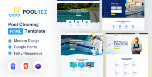 Poolrez | Pool Cleaning HTML Template by designingmedia