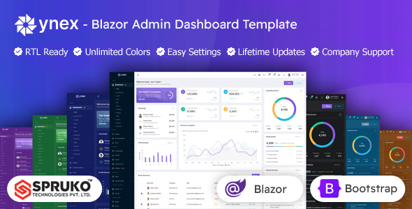 Ynex - Blazor Admin Dashboard template by SPRUKO
