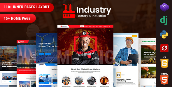 Industry - Django Factory & Industrial Template by DexignZone