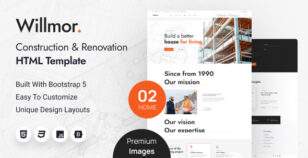 Willmor - Construction & Renovation HTML Template by zcubedesign