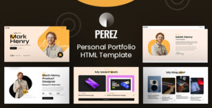 Perez - Personal Portfolio HTML Template by HiveArt