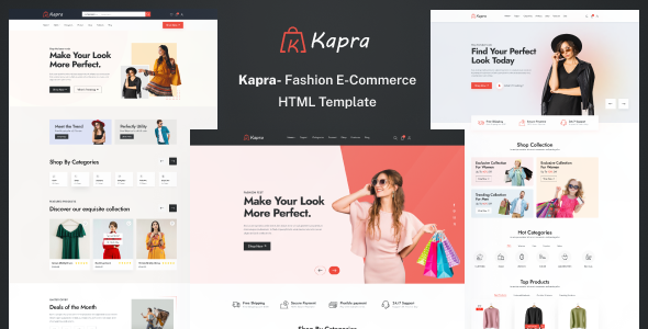 Kapra - Fashion E-Commerce HTML Template by bplugins