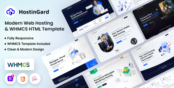 Hostingard - Web Hosting HTML Template with WHMCS by ThemeTags