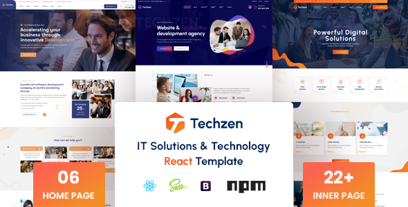 Techzen - IT Solutions & Technology React Template by rs-theme