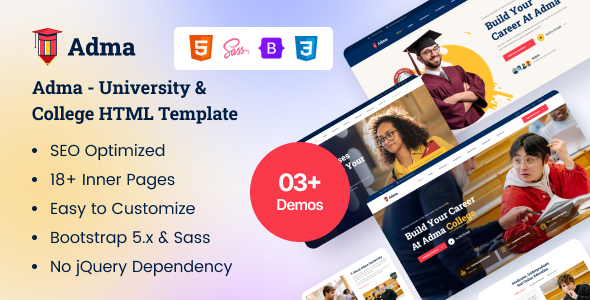 Adma - College University HTML Template by HiboTheme