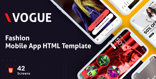 Royal | Fashion Mobile App HTML Template by ncodetechnologies