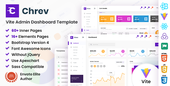 Chrev - Vite Crypto Admin Dashboard Template by DexignZone