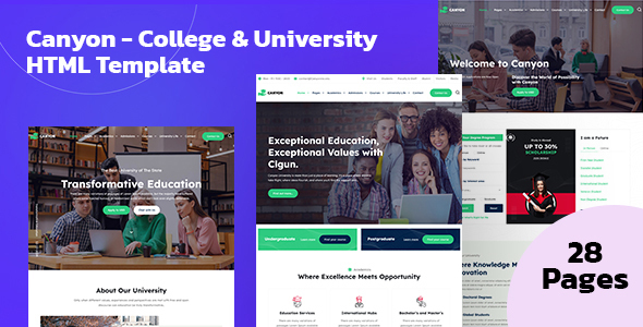 Canyon - College University Education HTML Template by themes_mountain