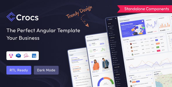 Crocs – Angular 17 Admin Dashboard by PixelStrap