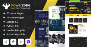 PowerZone - Fitness, Workout & Gym Django Template by DexignZone