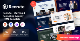 Recrute - Staffing & Recruiting Agency HTML Template by VikingLab