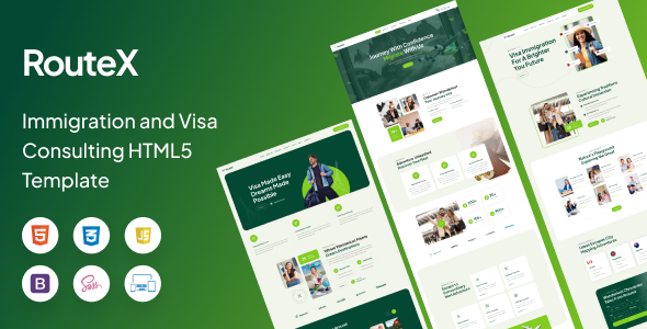 RouteX - Immigration and Visa Consulting HTML5 Template by RRdevs