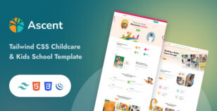 Ascent - Tailwind CSS Childcare & Kids School HTML Template by theme_ocean