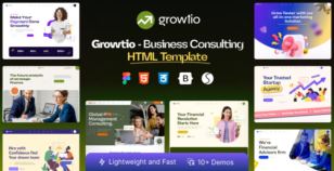 Growtio - Business Consulting HTML Template by reacthemes