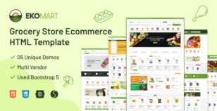 Ekomart - Grocery Store Bootstrap HTML template by reacthemes