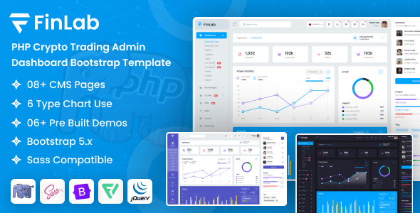 FinLab - PHP Crypto Trading Admin Dashboard Bootstrap Template by dexignlabs