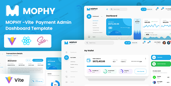 Mophy - Payment Vite Admin Dashboard Template by DexignZone