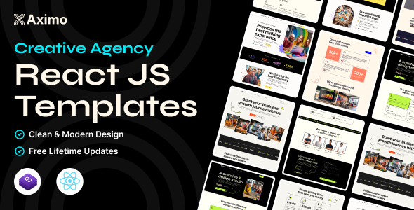 Aximo - Creative Agency React Js Template by mthemeus