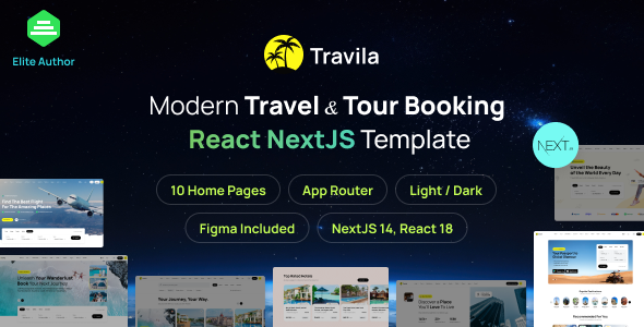 Travila - Modern Travel & Tour Booking  React NextJS Template by alithemes