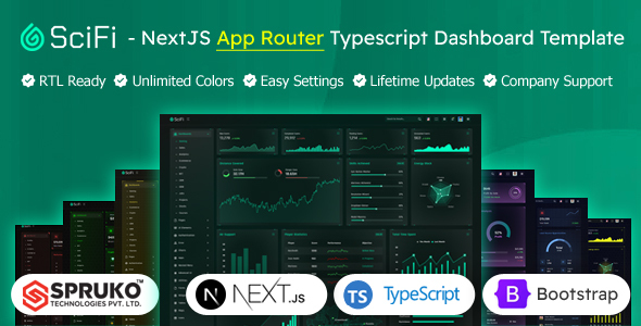 SCIFI - Nextjs App Router Typescript Dashboard Template by SPRUKO
