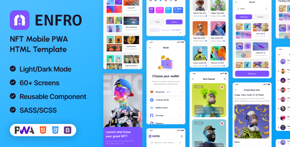 Enfro | NFT Mobile PWA HTML Template by themesflat