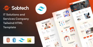 Sobtech - IT Solutions and Services  Company TailwindCss  HTML Template by SmartSoftCode