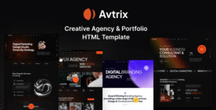 Avtrix - Creative Agency & Portfolio HTML Template by Oclata
