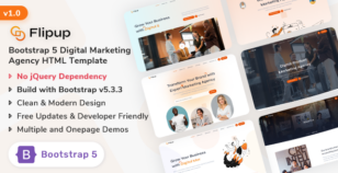Flipup - Digital Marketing Agency Template by ShreeThemes