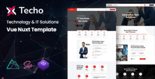 Techo - Technology & IT Solutions Vue Nuxt Template by KodeSolution