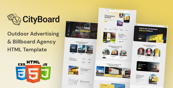 CityBoard - Outdoor Advertising & Billboard  Ads Agency HTML Template by CodeIndeed