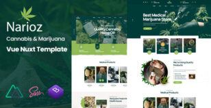 Narioz - Cannabis & Marijuana Vue Nuxt Template by KodeSolution